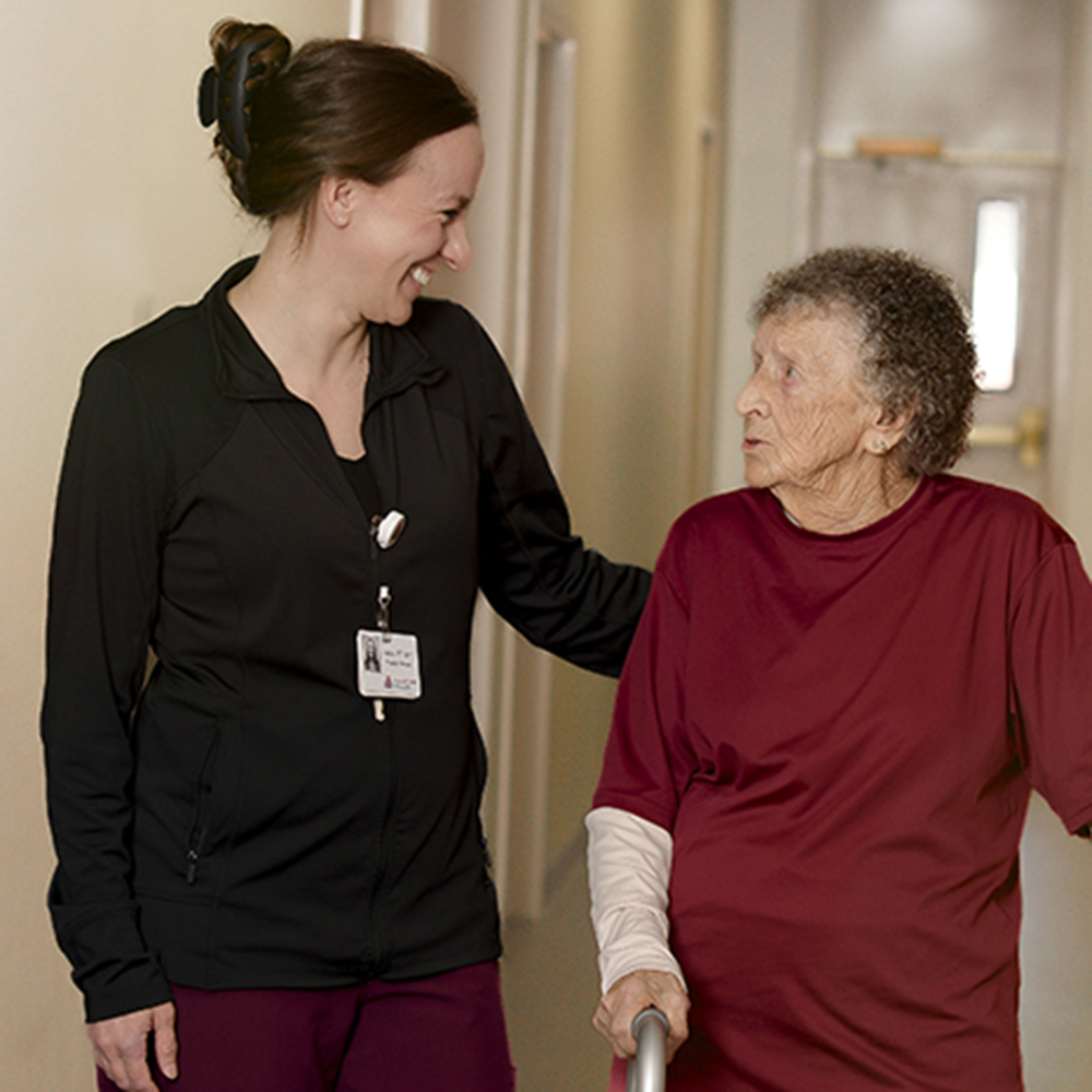 Nurse and elderly patient