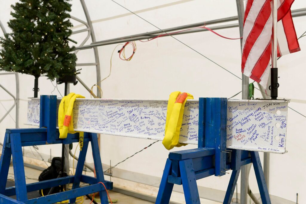 Beam topping ceremony