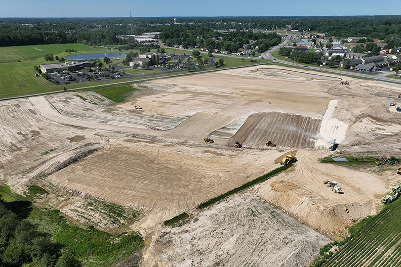 Drone view of Margaret Mary Health new hospital land