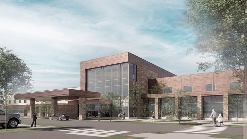 Margaret Mary Health new hospital front view close up